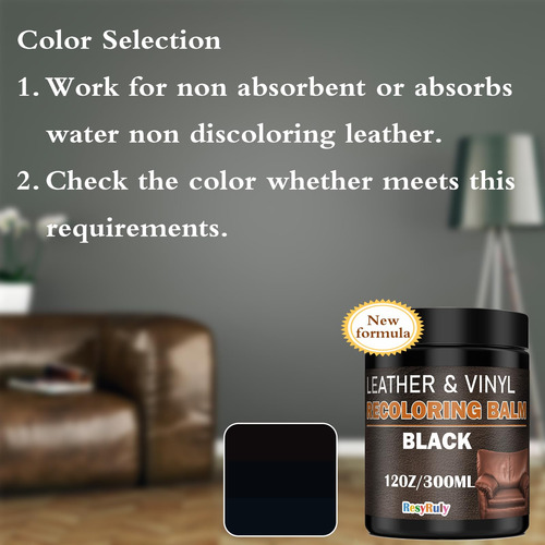 Kit De Reparación De Tinte Para Cuero Con Bálsamo Recolorant