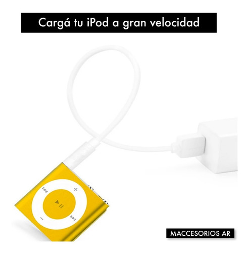 Imagen 3 de 10 de Cargador Y Sync Compatible iPod Shuffle A Usb 3 4 5 6 7 Gen