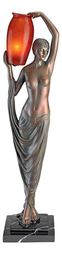 Ky58026 Lámpara De Mesa Escultórica Art Deco Goddess ...