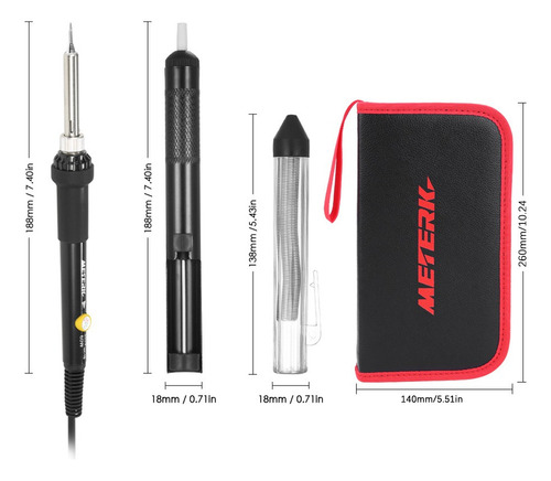 Kit De Soldadora Meterk Con Temperatura Regulable 4 En 1