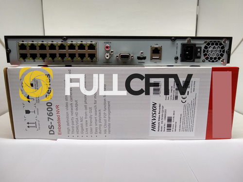 Nvr 16 Canais Hikvision + 16 Colorvu Ip Com Áudio + Hd 4t