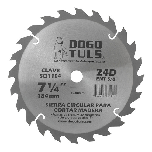 Sierra Circular Madera 7-1/4 24d Ent5/8 