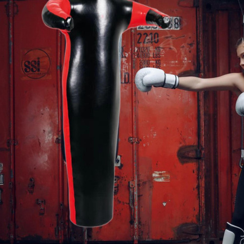Mma Grappling Dummy Unfilled Wrestling Punch Bag Black 180cm