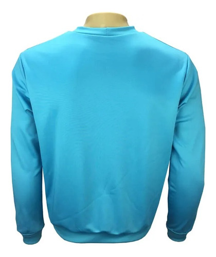 Blusão Moletom Reusch Training Azul Celeste 100% Poliéster