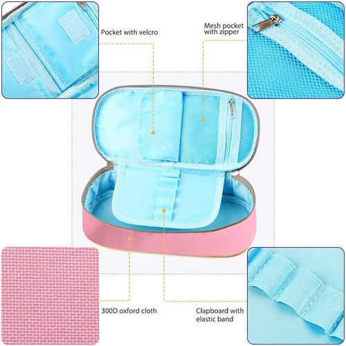Estuche Impermeable Oxford Para Lápices Y Maquillaje