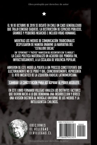 Insurrección, De Fernando Villegas. Editorial Independently Published, Tapa Dura En Español, 2020