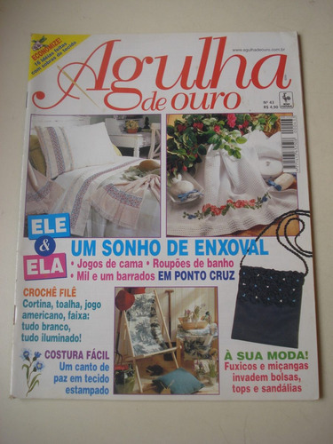 Revista Agulha De Ouro N°43 Crochê Ponto Cruz Enxoval Roupão