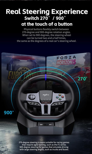 Volante De Carreras Para Juegos Pxn V9 Gen2 Con Pedales Y De