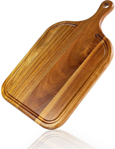 Tabla Cortar Madera Acacia Asa Queso Para Servir Ranura