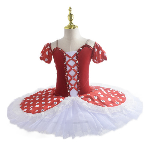 Vestido De Ballet Con Lentejuelas Con Falda Tutú Para Niñas