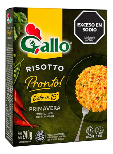 Nuevo! Risotto Arroz Gallo Primavera Verdura Sin Tacc 15 Min