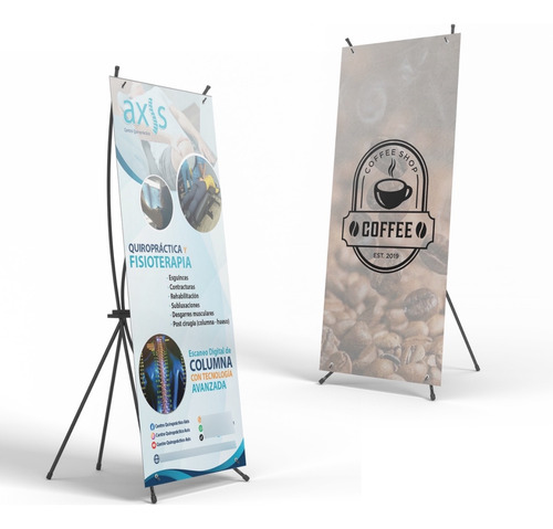 Banner Publicitario .80cm X 1.80m Con Impresion Incluida Blanco