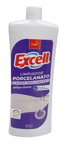 Limpiador Excell De Porcelanato Pisos Brillan Lavanda 900 Ml