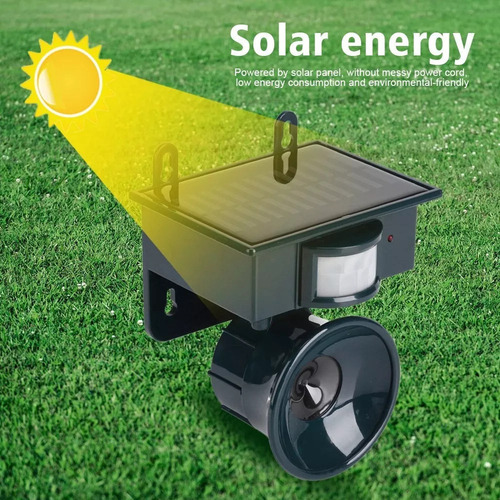 Sensor De Movimiento Solar Ultrasónico For Pájaros,