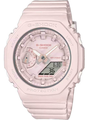 Relógio Casio G-shock Gma-s2100ba-4adr *carbon Core Guard Cor da correia Rosa-claro Cor do bisel Rosa-claro Cor do fundo Rosa-claro