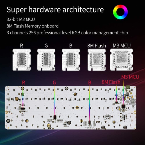 Teclado Mecánico Para Juegos Sk61 Gray Hotswap Con Int...