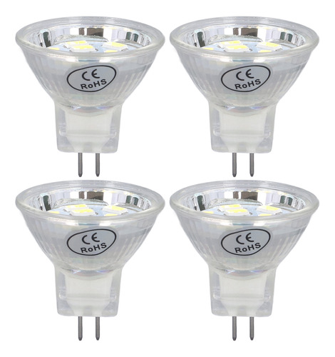 Bombilla Led Mr11, 4 Unidades, 3 W, 300 Lm, 9 Perlas, Base D