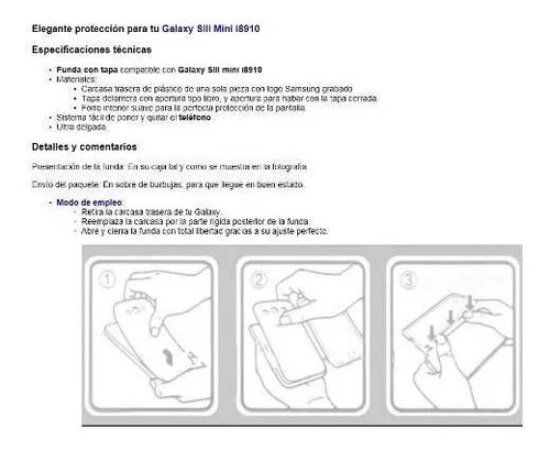 Funda Flip Cover Samsung Galaxy S4 Y S4 Mini Original + Film (Usado)