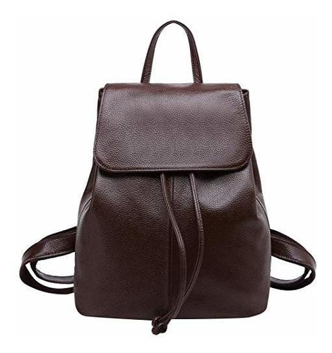 Mochila De Cuero Genuino Para Mujer Elegante Bolso De Hombro