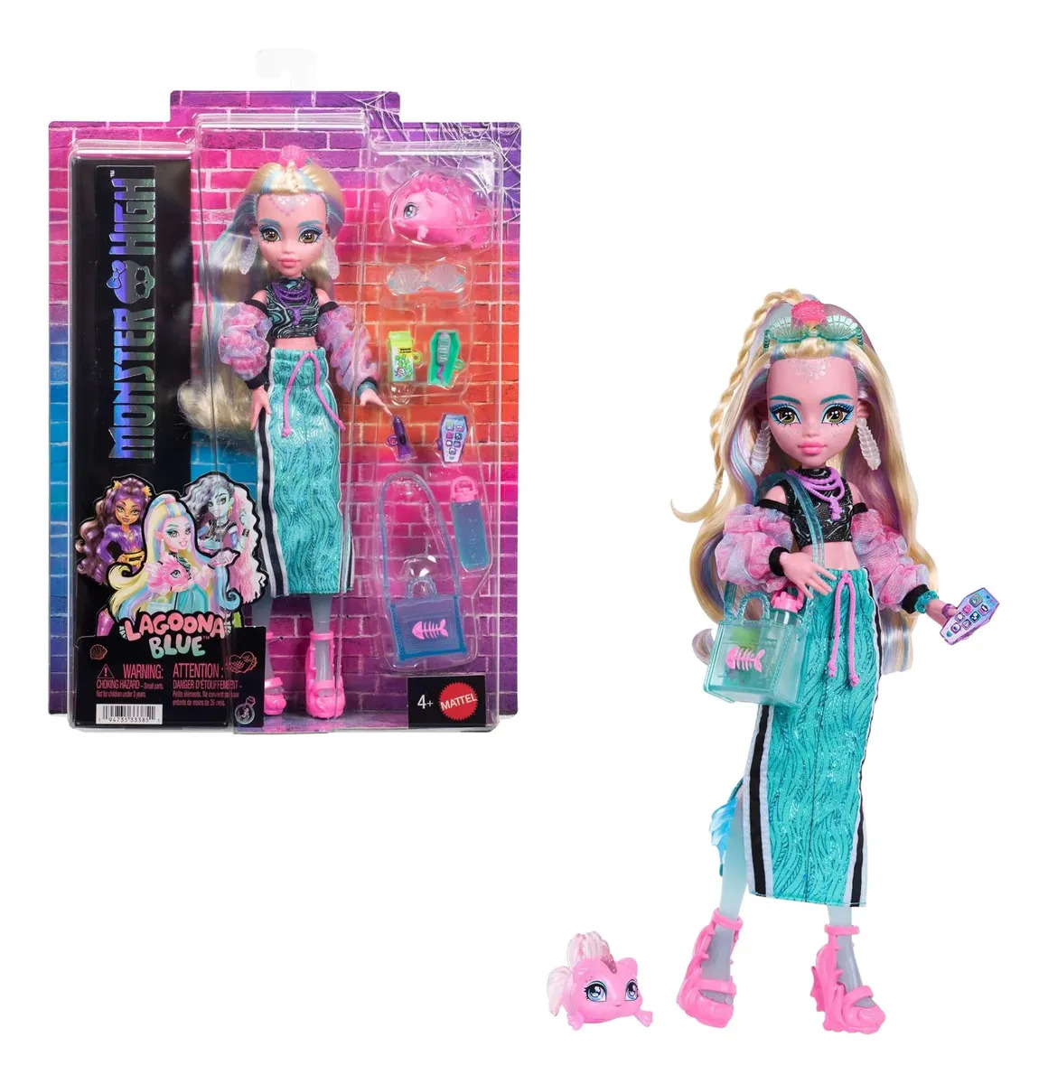 Muñeca Monster High Lagoona Blue Con Mascota Neptuna