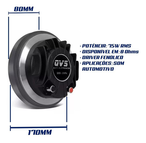 Imagem 3 de 7 de 2 Corneta 370fe Qvs D 305 D305 Qvs 1450 Jbl Selenium