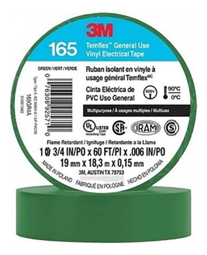 Teipe Scotch 3m Verde 3/4 20 Mts Original