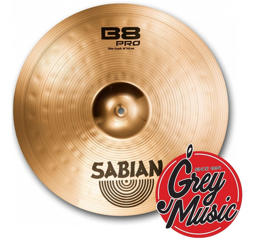 Platillo Sabian B8pro Thin Crash 18  - Grey Music -