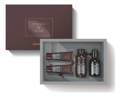 Kit de regalo de boticario Malbec Club para hombre (4 unidades)