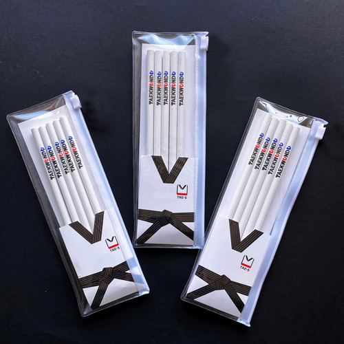 Lápices De Taekwondo Hb De Madera Funda De Pvc Transpa...