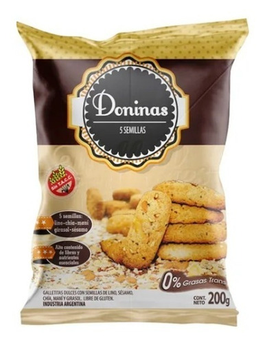 Galletitas Dulces Mix De Semillas X200gr Doninas