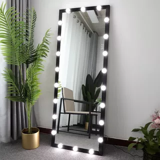 espejo de maquillaje grande espejo de pared inclinado vestuario sala de estar espejo de cuerpo de pie LVSOMT Espejo de cuerpo entero de 160 × 50 cm espejo de pared espejo grande para dormitorio 