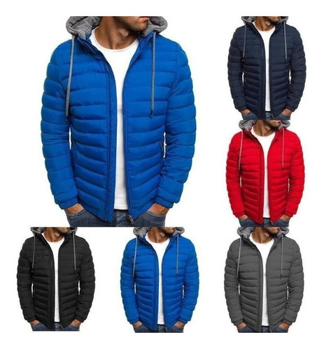 Chamarra Acolchada Cálida Para Hombre Acolchada Con Burbujas