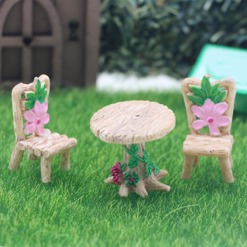 1/12 Escala Casa De Muñecas Mesa Silla Miniatura