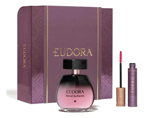 Eudora Kit Presente Dia Das Mães - Perfume Velvet Authentic e Máscara Turbo Soul Eudora