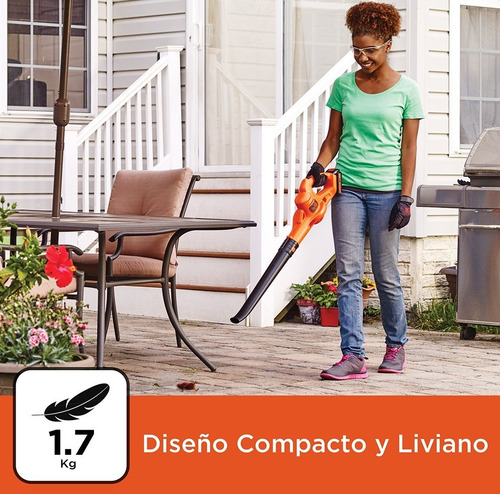 Imagen 4 de 11 de Sopladora Inalámbrica 20v Max Black+decker Lsw221-b3