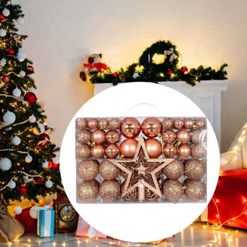 L Juego De 101 Adornos De Bolas Navideñas Para Decoración