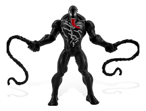 Muñeco Venom Negro 17cm Articulado Sin Luz Spiderman Venom
