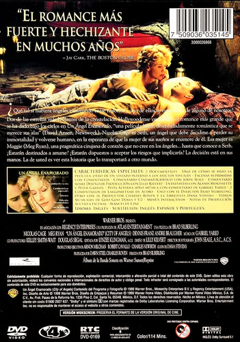 Un Ángel Enamorado / Nicolas Cage - Meg Ryan Dvd