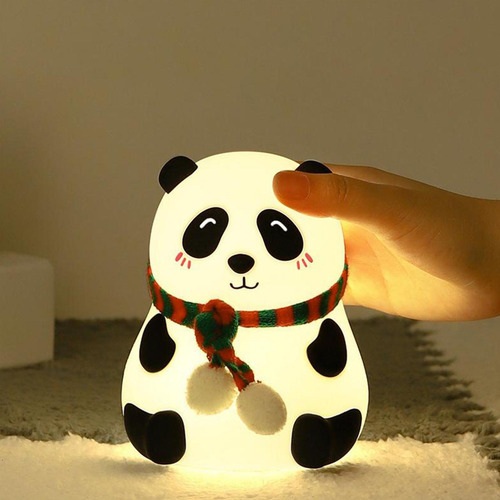 Silicona Led Sensor Táctil Luz Nocturna Linda Panda