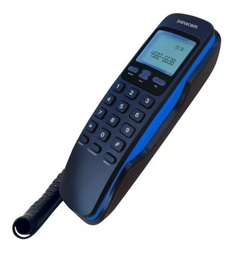 Imagen 1 de 2 de Teléfono fijo Panacom PA-7580 negro y azul