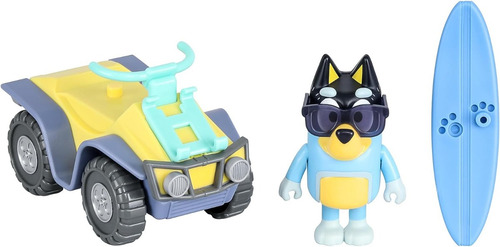 Bluey Set 2 Figura Bandit Dia En La Playa Accesorios
