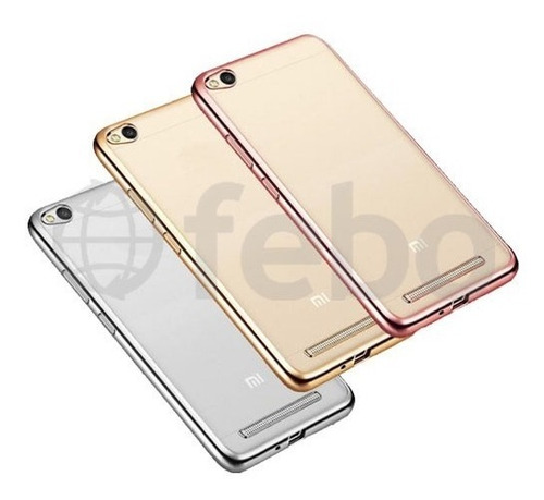 Protector Funda Tpu Borde Color Platinado Xiaomi Redmi 4a