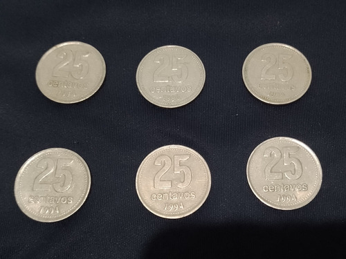Monedas De 25 Centavos .