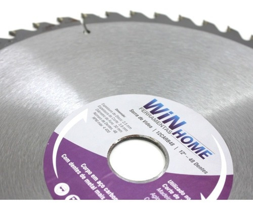 Disco De Serra Videa 305mm 48 Dentes 12 Polegadas Winhome