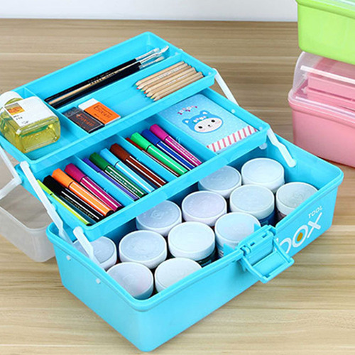 Caja De Herramientas De Pintura Portátil De 3 Capas De Almac