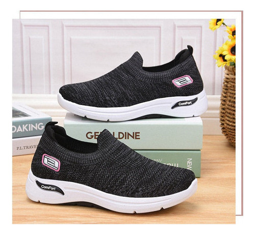 Sapatos Tênis Feminino Sem Cadarço Calçado Ortopédico
