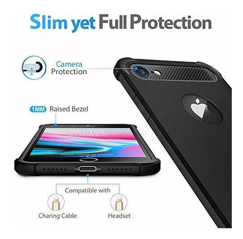 Estuche Para iPhone 6 Tarjetero Protector Pantalla Vidrio