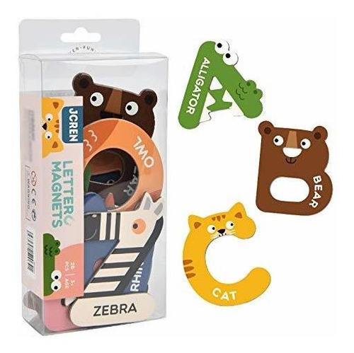 Juguete Educativo - Jcren Jumbo Magnetic Letters Animals Alp