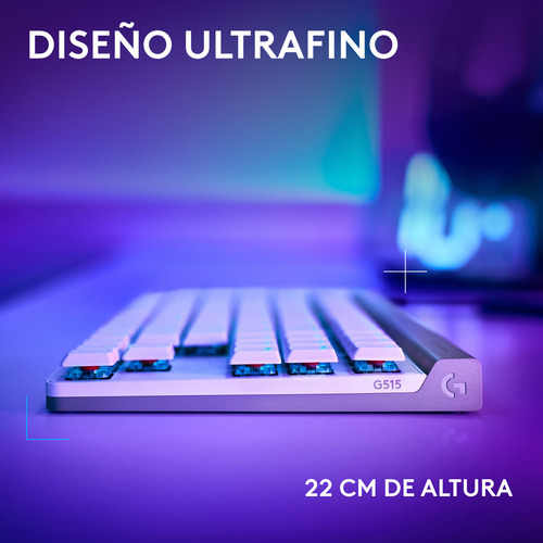 Teclado Gamer Con Cable Logitech G515 Tkl, Blanco Inglés