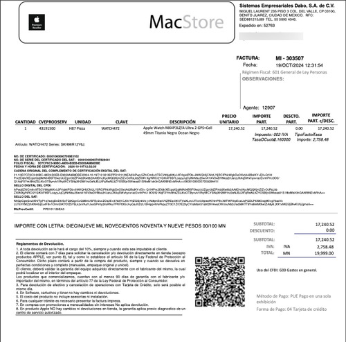 Apple Watch Ultra 2 Gps + Cellular Caja Titanio Negro (Usado)